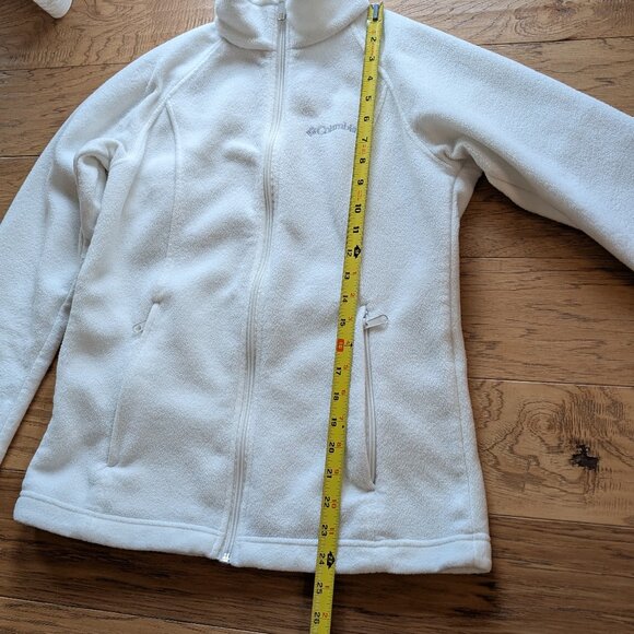 Columbia White Fleece Jacket Small Women - Picture 2 of 6